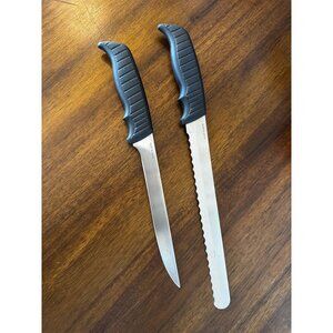 VTG Amway Queen Stainless Steel Serrated & Straight Blade Knife Set With Ergonom